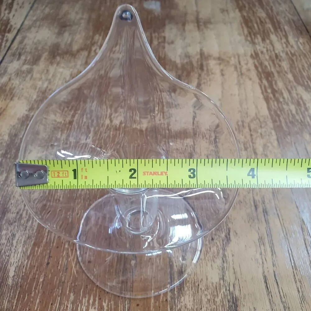 Vintage Clear Glass Jack In The Pulpit Taper Candle Holders Pair Calla Lily